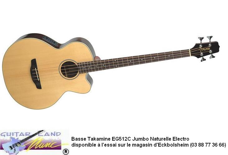 Basse Takamine EG512C Jumbo Naturelle Electro